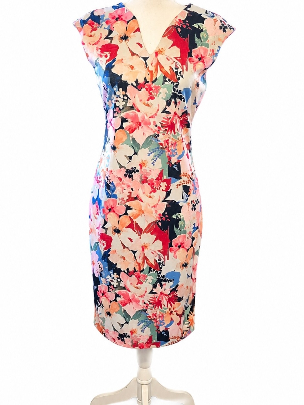 T Tahari Floral Sheath Dress - Multi-Color